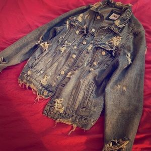 Distressed Zara Denim Jacket